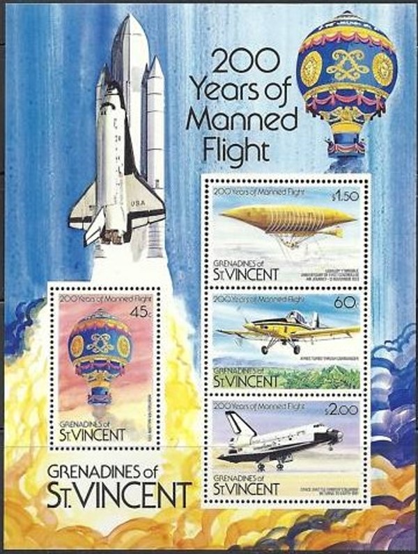 1983 Manned Flight Souvenir Sheet 1983 Manned Flight Souvenir Sheet